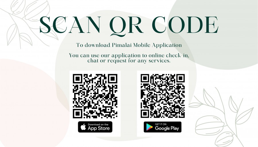 scan QR code to download Pimalai Mobile Application