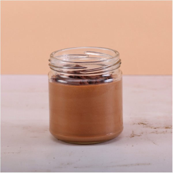 Chocolate mousse in jar