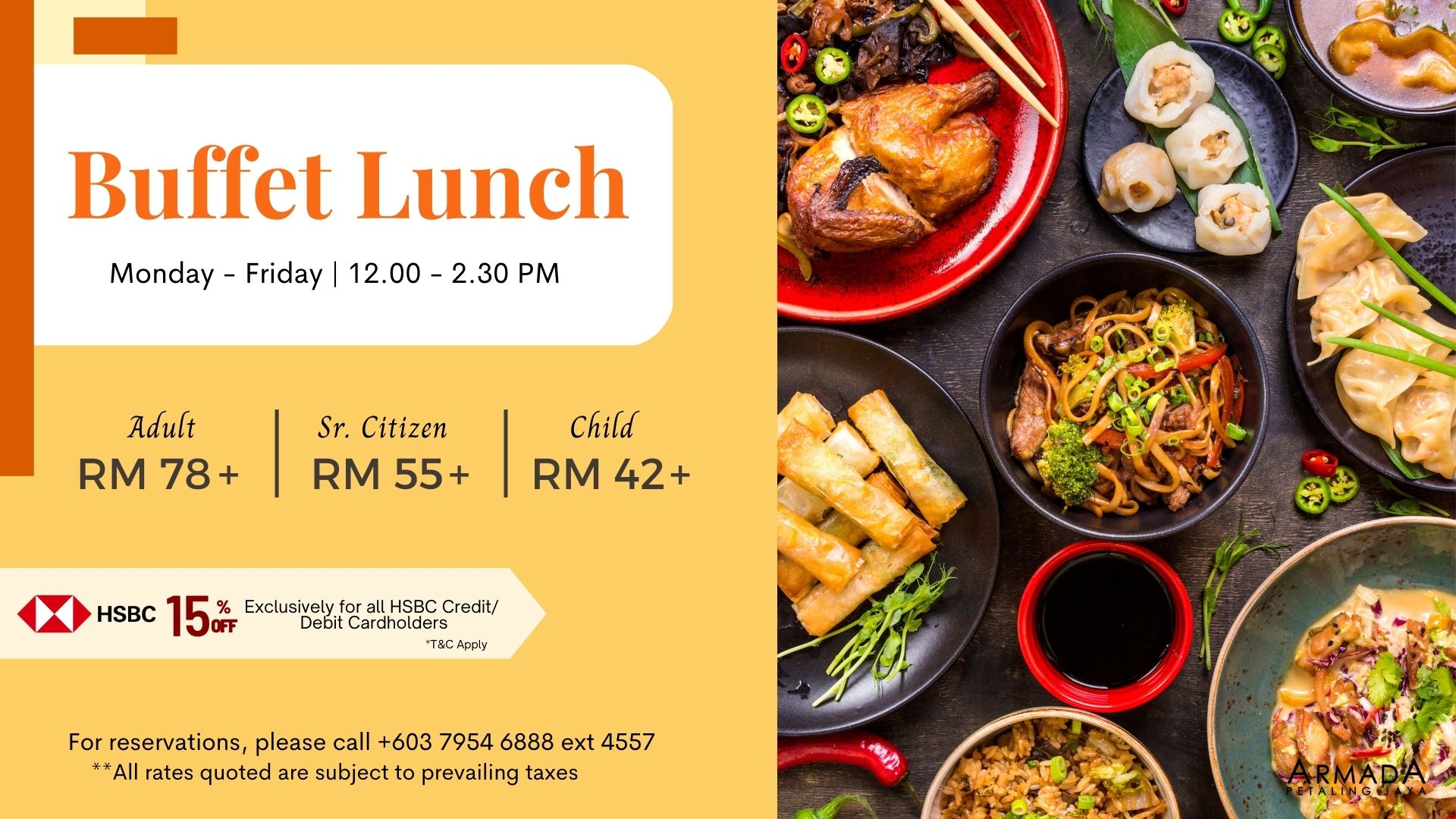 Buffet Lunch ( Mon to Fri ) | Hotel Armada Petaling Jaya